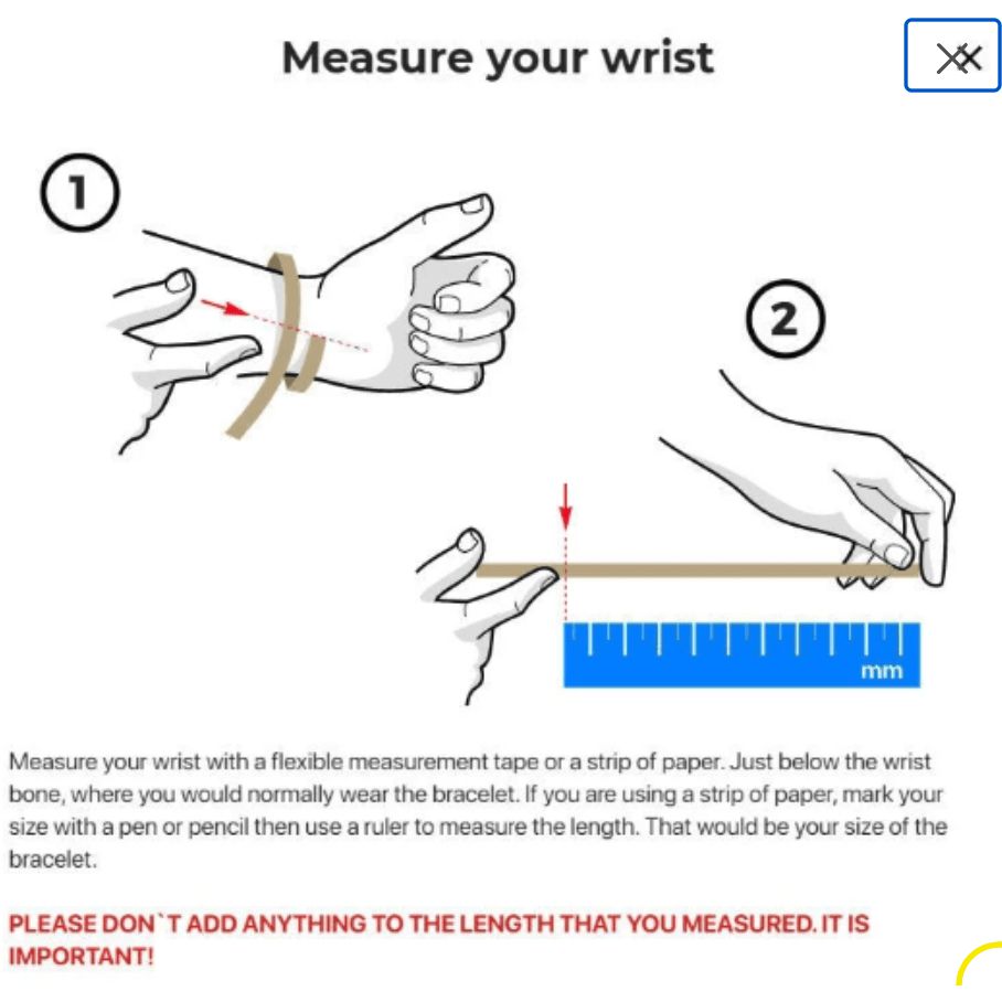 Steel Norse Viking Bracelet Measuring your wrist
