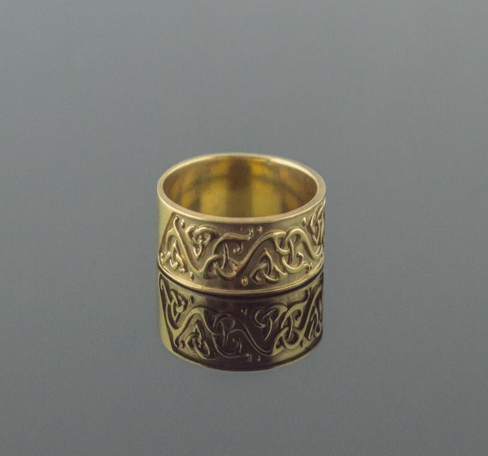 Beautiful Ornament Ring Gold Viking Jewelry-2