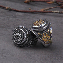 Berserker Bear Talisman Steel Ring