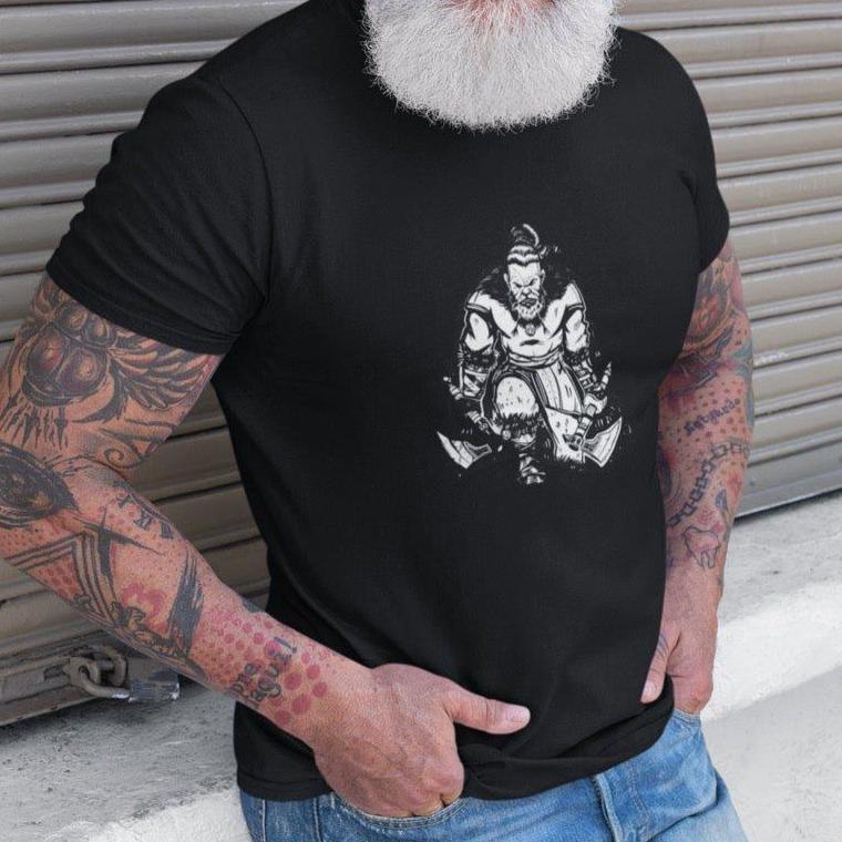 Berserker Viking Warrior With Two Axes Shirt
