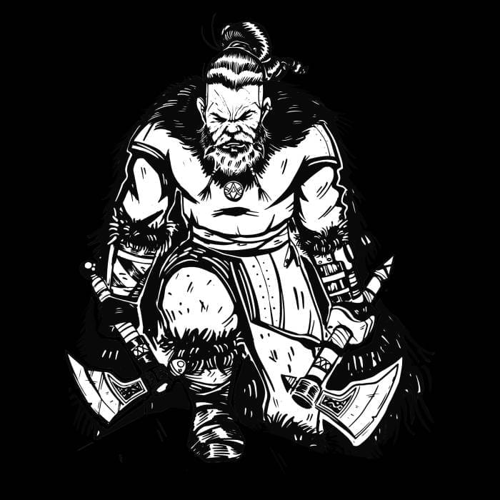 Berserker Viking Warrior With Two Axes Shirt