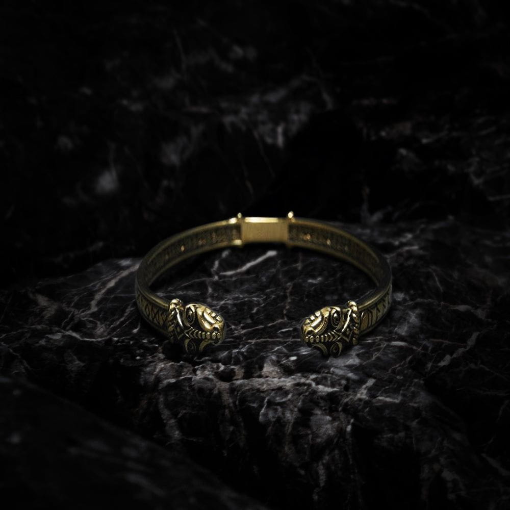 Bronze Viking Odins Ravens Bracelet