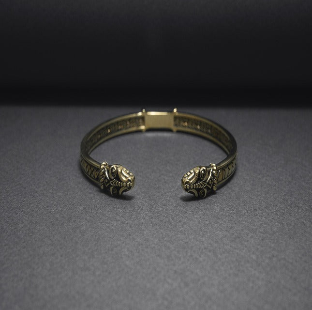 Bronze Viking Odins Ravens Bracelet