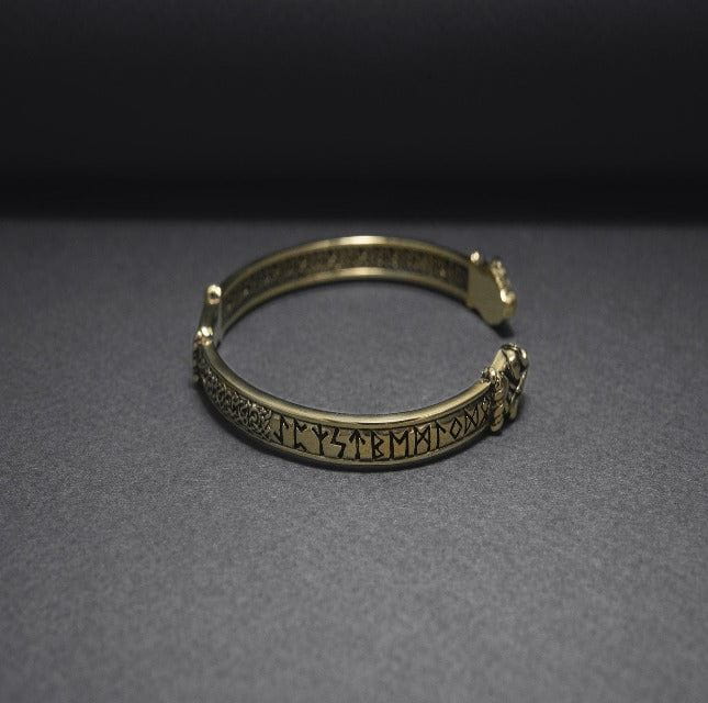 Bronze Viking Odins Ravens Bracelet-5
