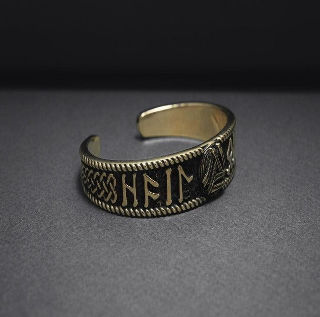Bronze Viking Triquetra Bracelet-7
