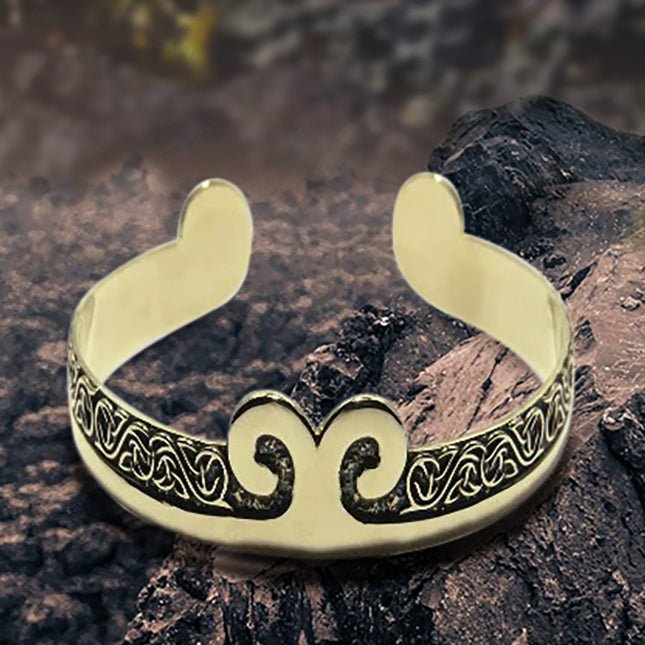 Bronze Viking Troll Cross Bracelet