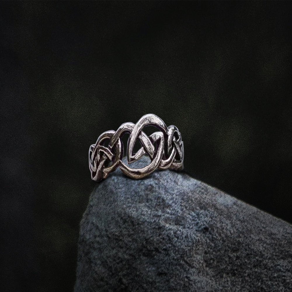 Celtic Ornament Ring Sterling Silver Handcrafted Celtic Jewelry-1