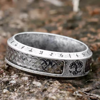 Celtic Tree of Life Rune Stainless Steel Ring