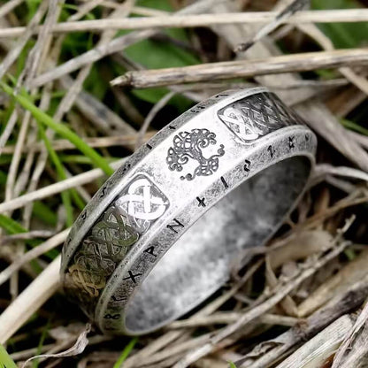 Celtic Tree of Life Rune Stainless Steel Ring