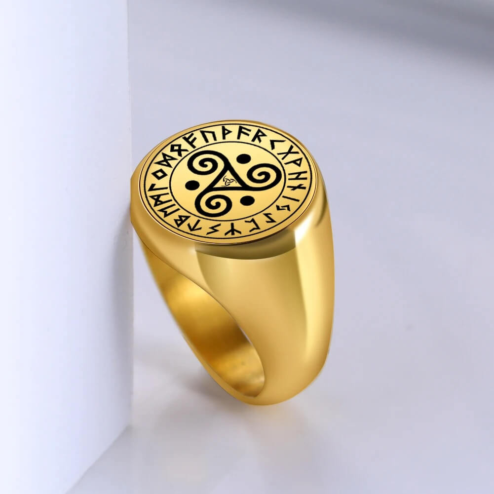 Celtic Triskele Rune Stainless Steel Ring
