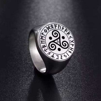 Celtic Triskele Rune Stainless Steel Ring