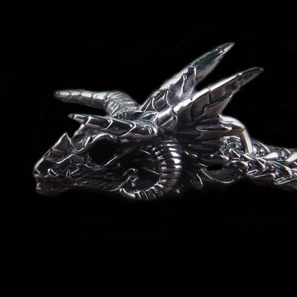 Dragon Skull Steel Vikings Necklace