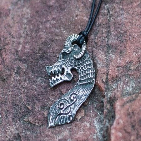 Drakkar Pendant Sterling Silver Unique Viking Ship Necklace-1