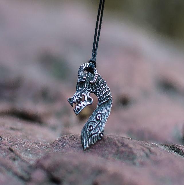 Drakkar Pendant Sterling Silver Unique Viking Ship Necklace-3