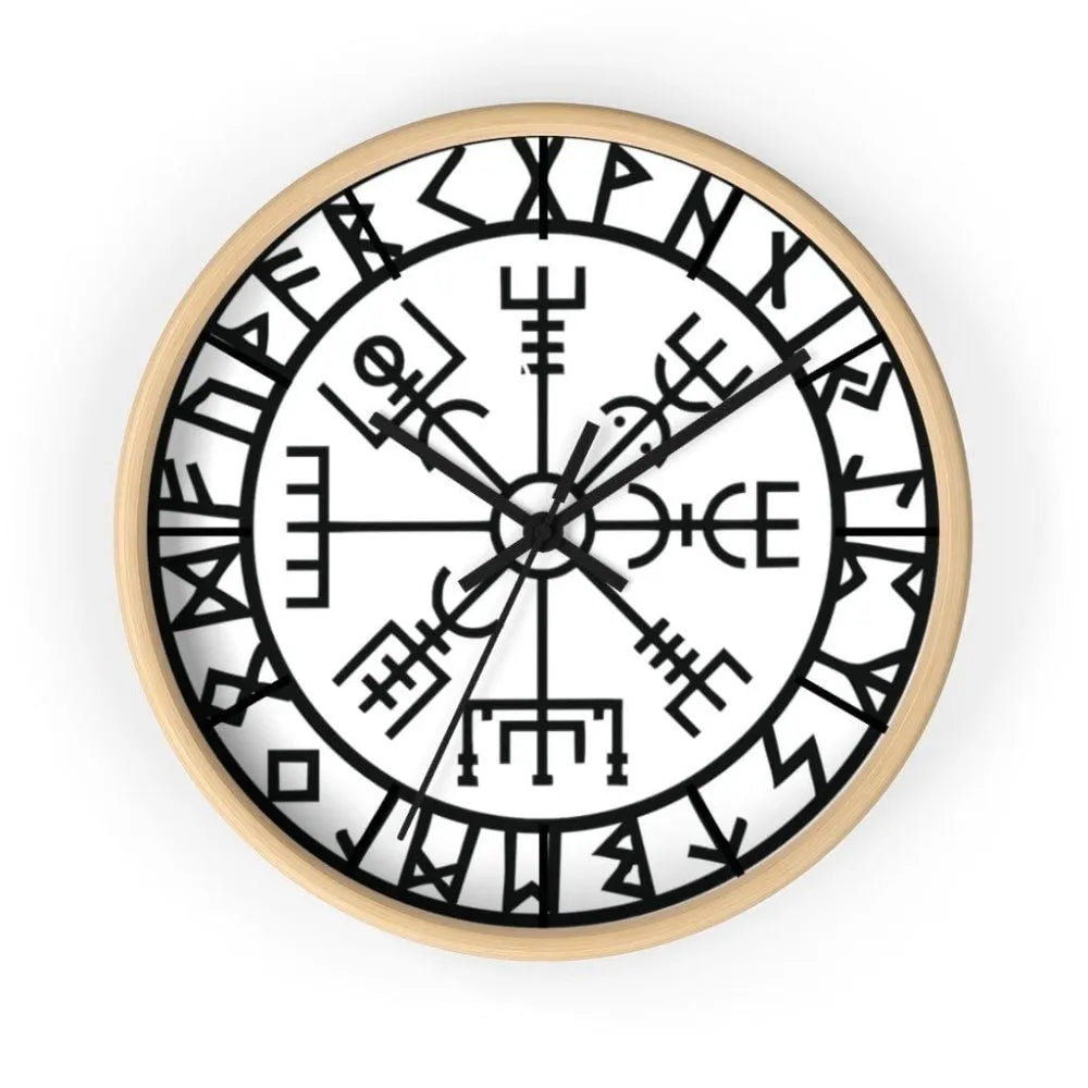 Viking Vegvisir Wayfinder Compass Wall clock-2-Viking Warrior