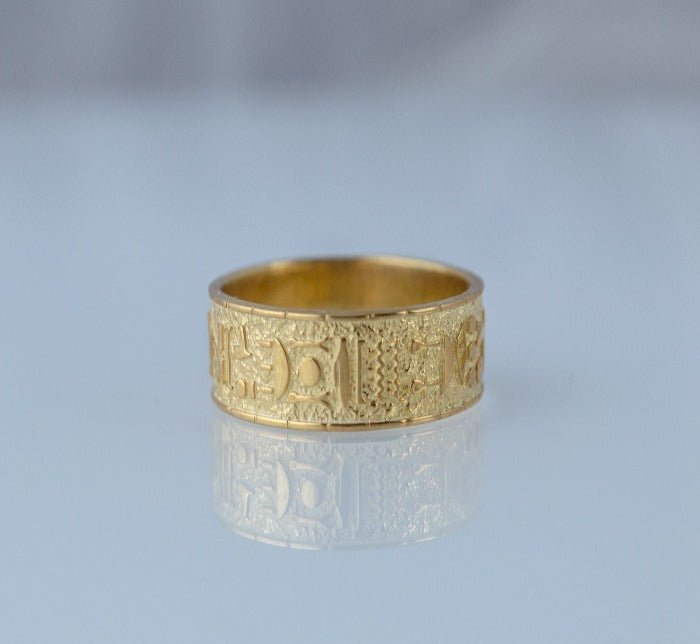 Egypt Symbol Ring Gold Unique Handmade Jewelry-2