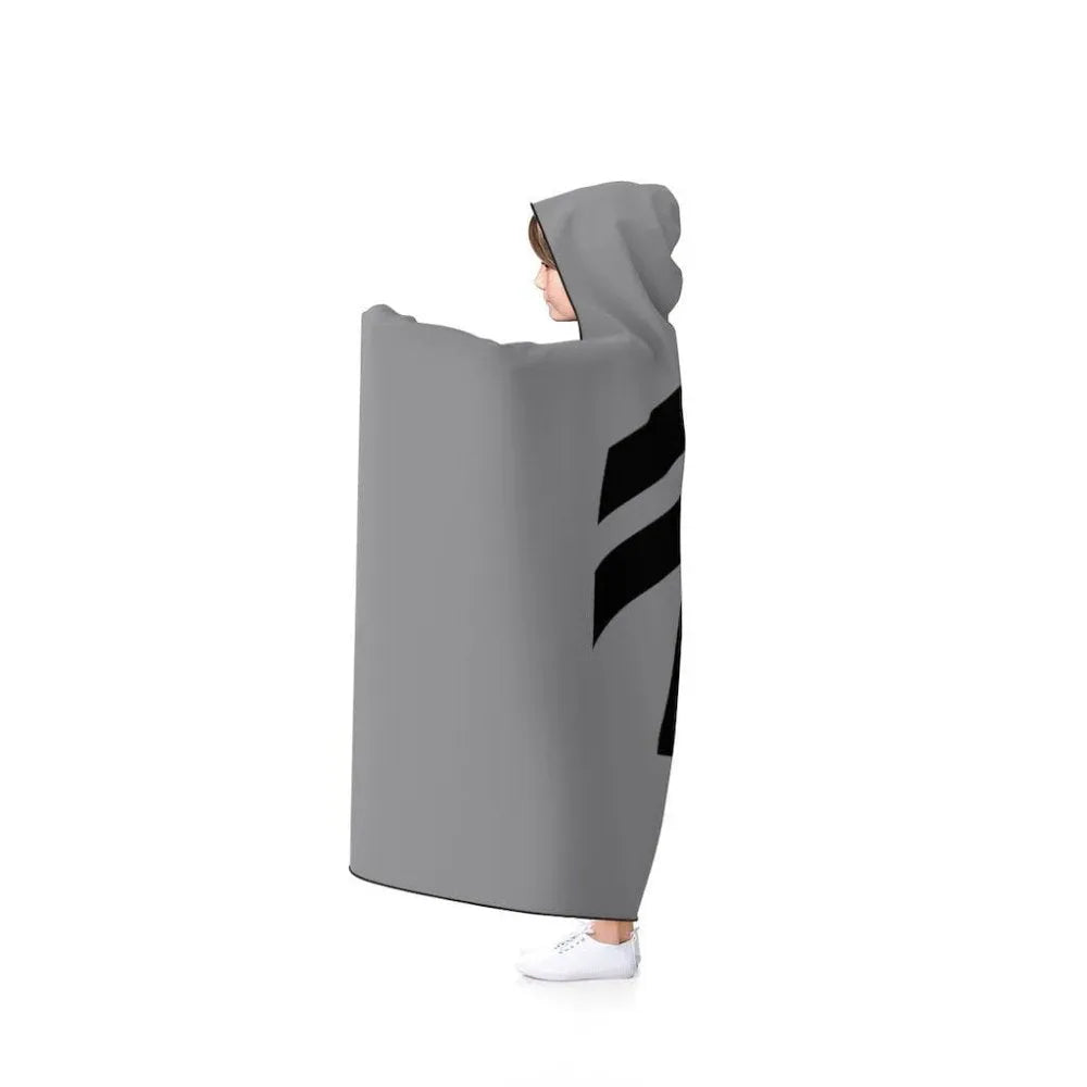 Gray Viking Energy Rune Symbol Hooded Blanket-2-Viking Warrior