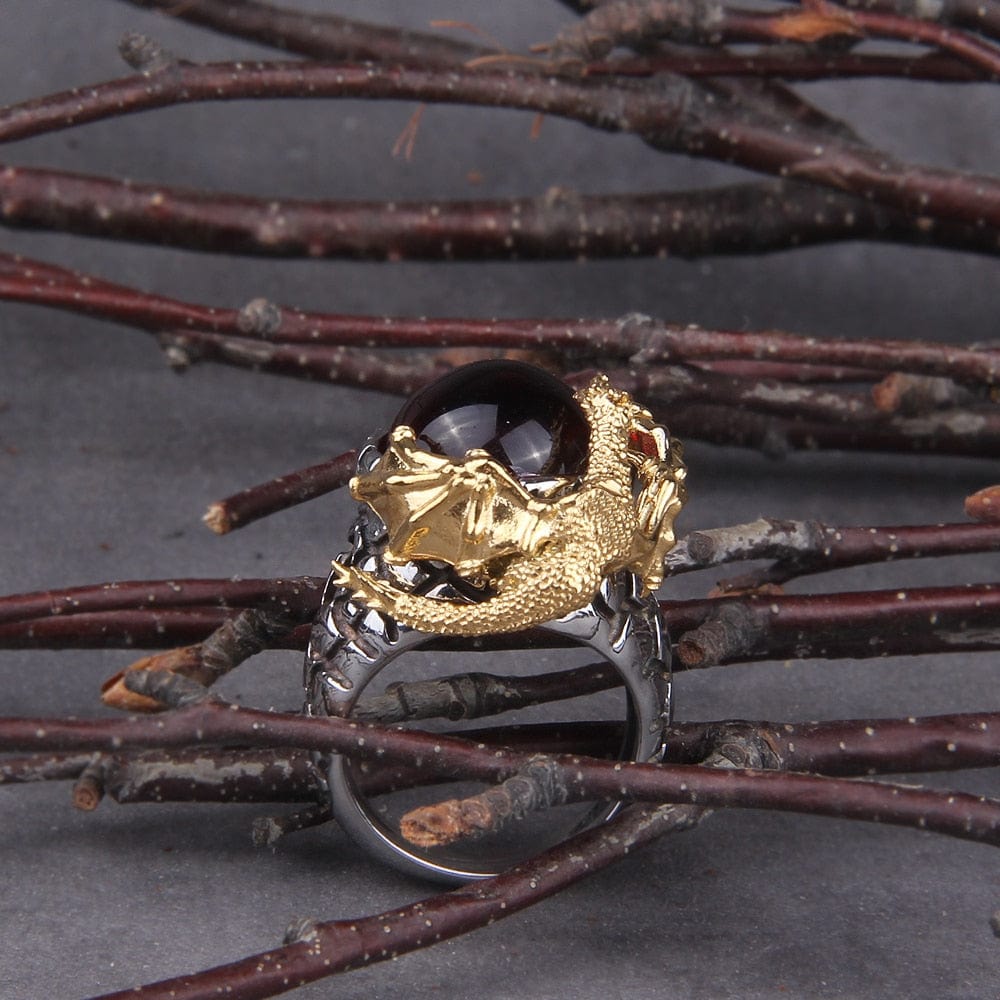 Fafnir Gold-Hoarder Viking Ring