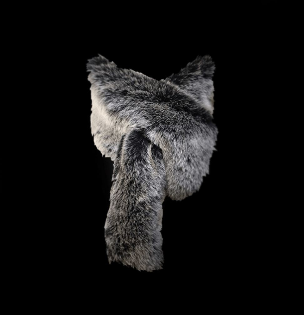 Nordic Winter Faux Coyote Fur Pelt Mantle Viking Cloak Mantl