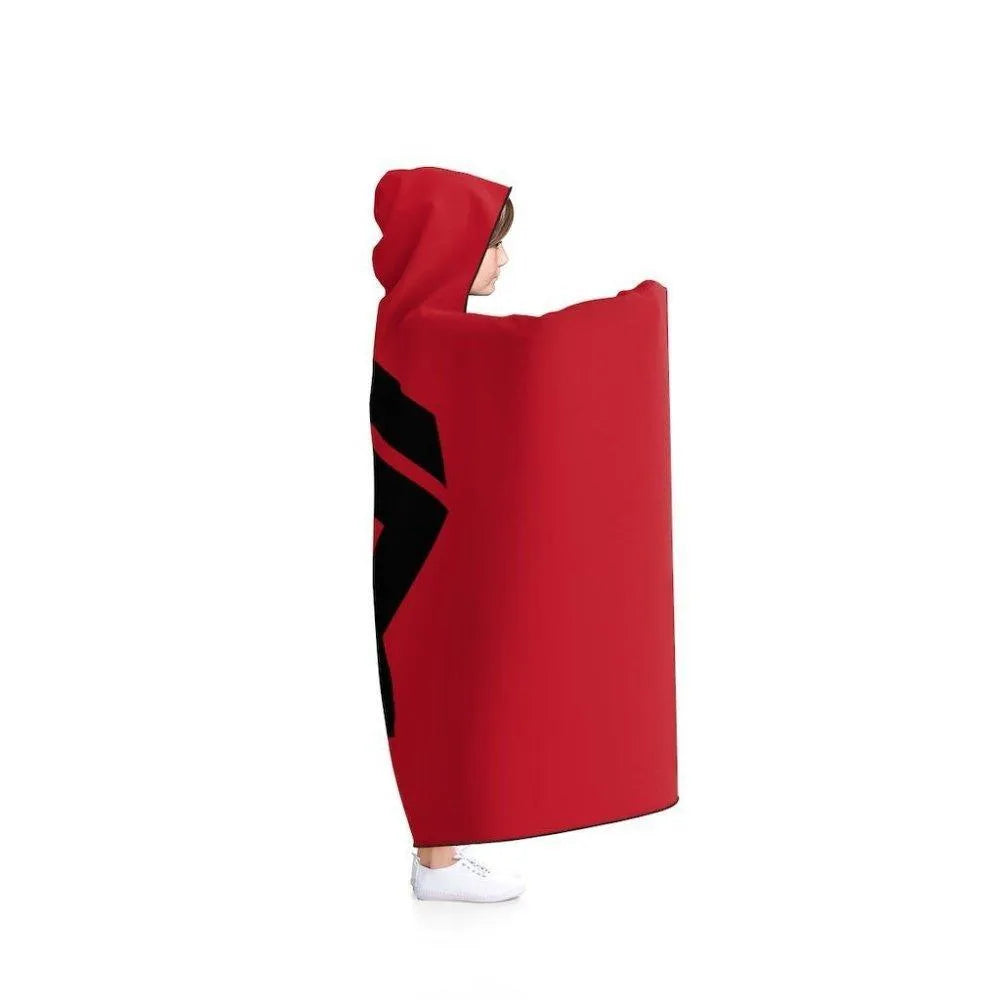 Red Viking Health Rune Symbol Hooded Blanket-3-Viking Warrior