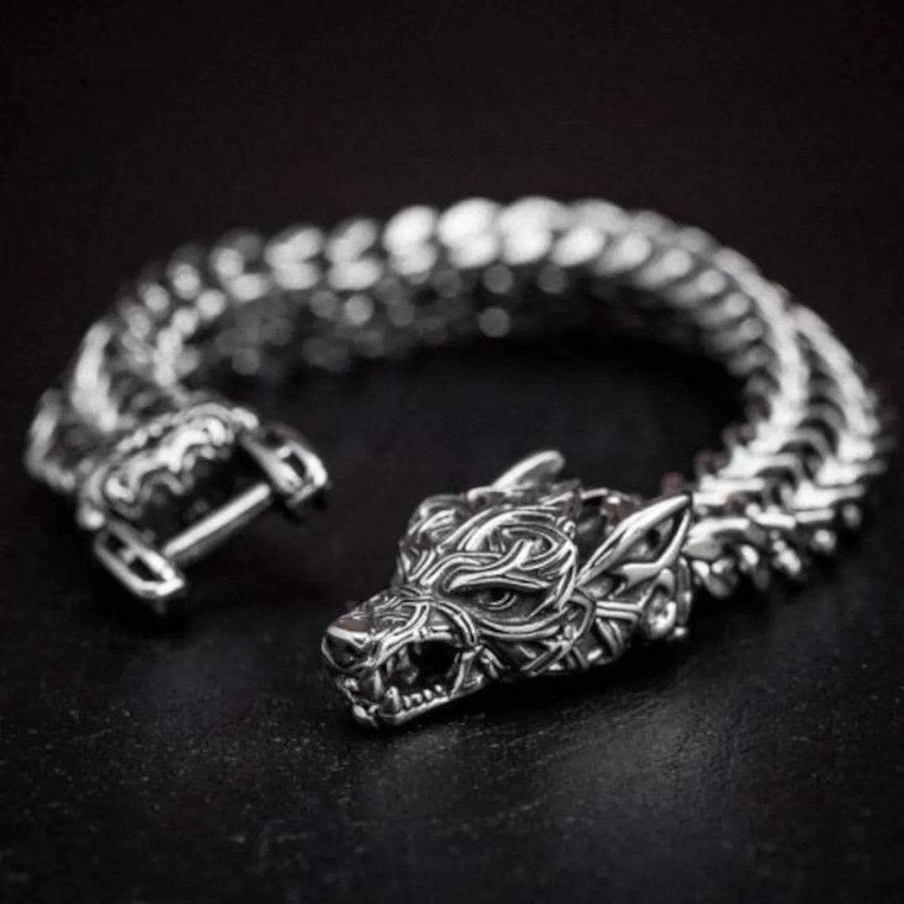 Fenrir Sun-Eater Wolf of Ragnarok Bracelet | Viking Warrior Co