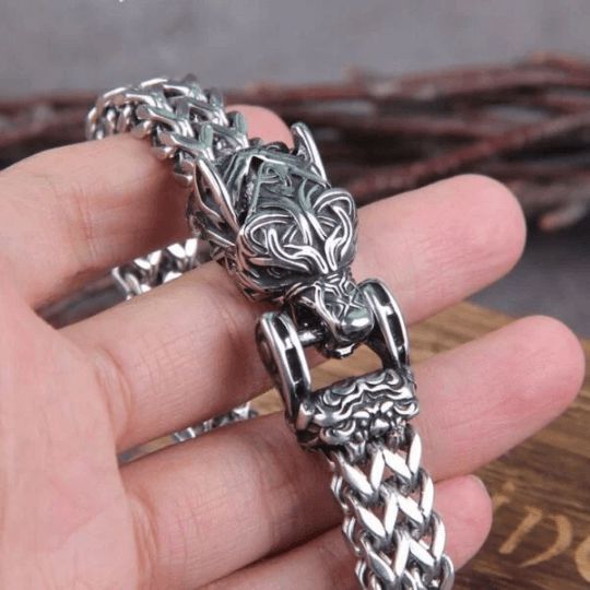 Wolf Hook Bracelet Vikings Jewelry | Wolf Bracelet | Mens Wolf Bracelet –  vkngjewelry