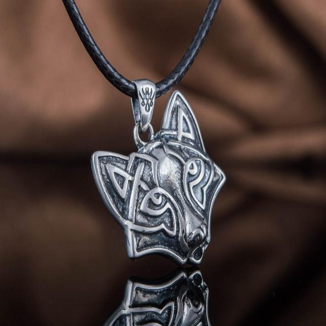 Fox Sterling Silver Pendant Animal Amulet-2