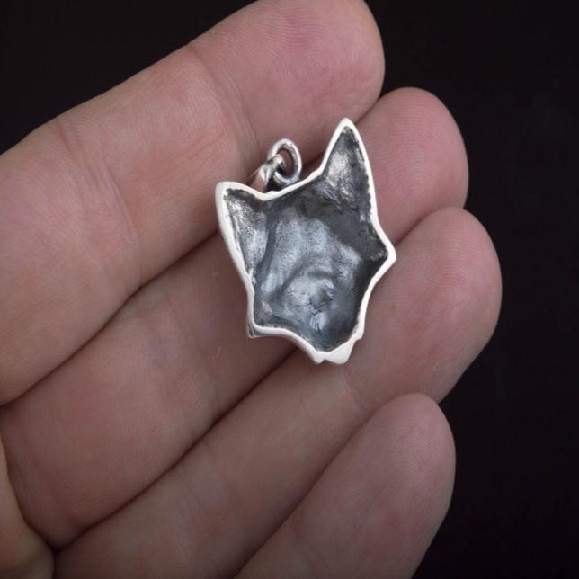 Fox Sterling Silver Pendant Animal Amulet-5