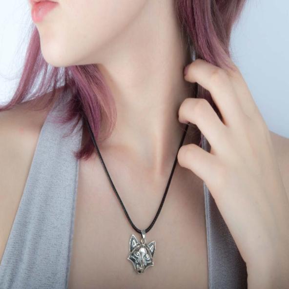 Fox Sterling Silver Pendant Animal Amulet-7