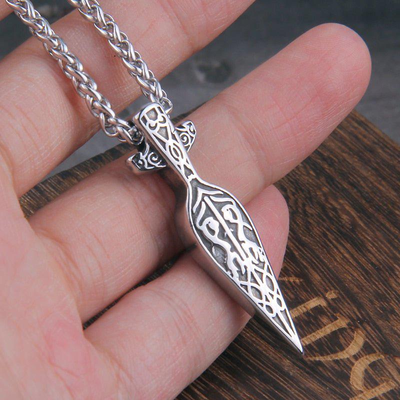 Gungnir Viking Spearhead Knotwork Necklace