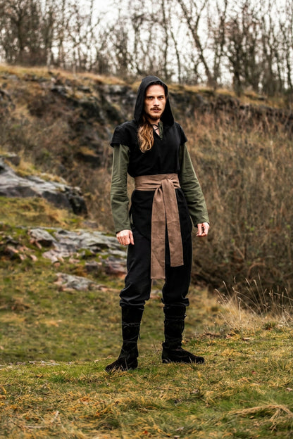 Brown Linen Viking Belt | Unisex Medieval Style