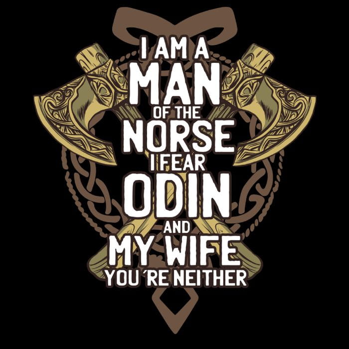 I Fear My Wife and Odin T-Shirt