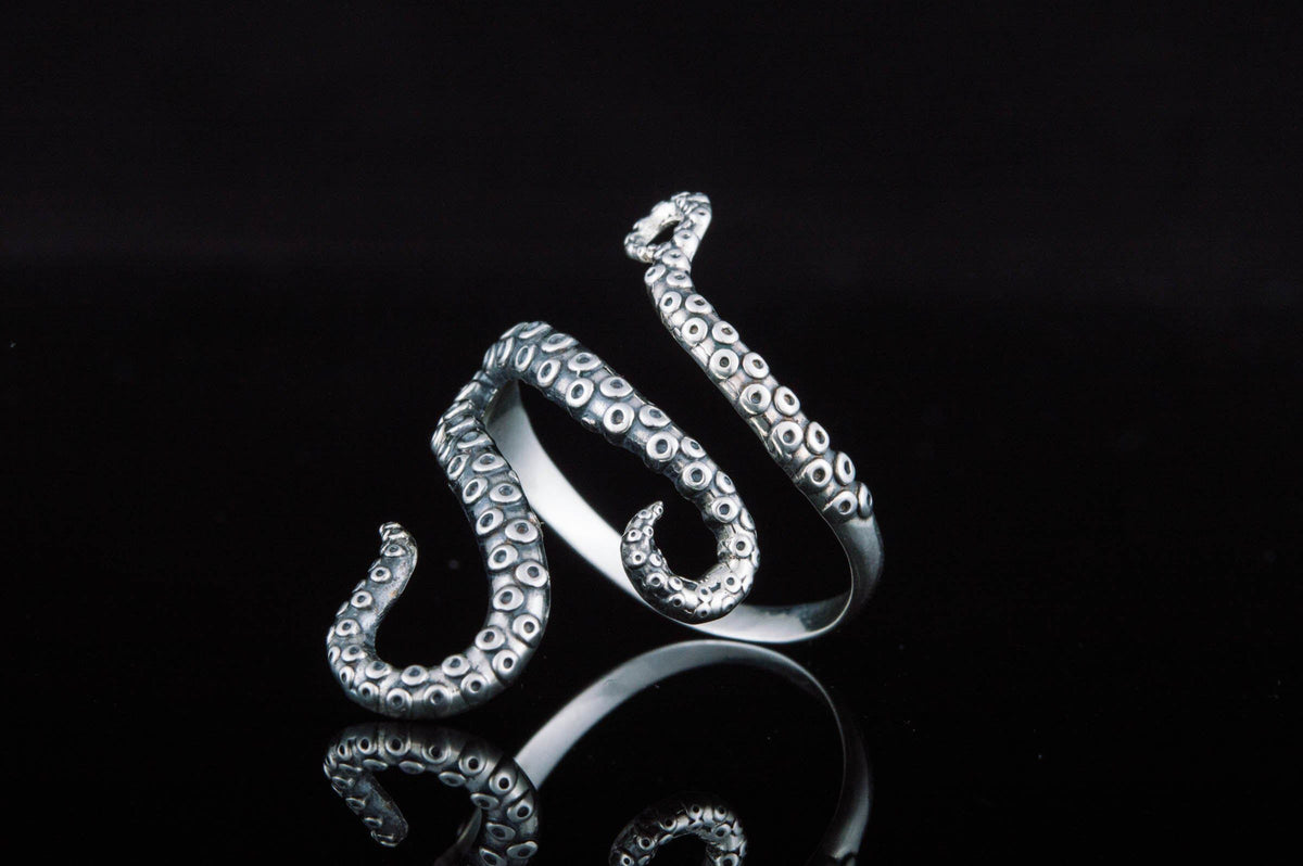Kraken Ring Unique Animal Sterling Silver Ring Handcrafted Unique Jewelry-1
