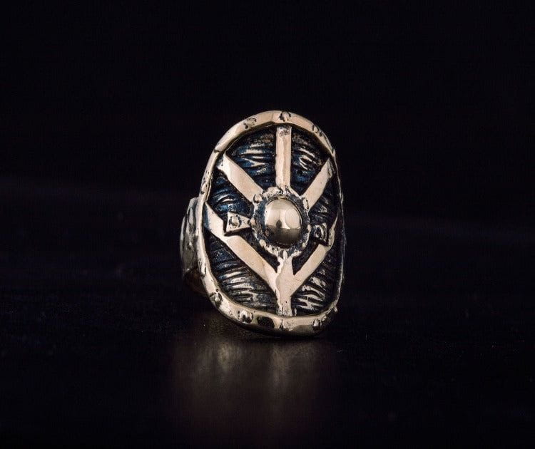 Lagertha&#39;s Shield Ring Bronze Viking Jewelry-2