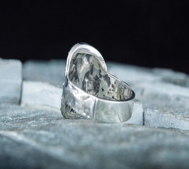 Lagertha&#39;s Shield Ring Sterling Silver Viking Jewelry-4
