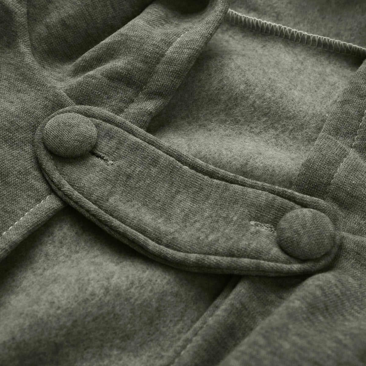Long Winter Button-Closure Cloak
