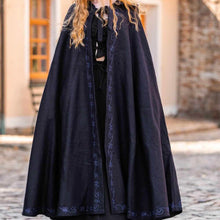 Long Wool Viking Cloak | Hand-Stitched Embroidery-2-Viking Warrior
