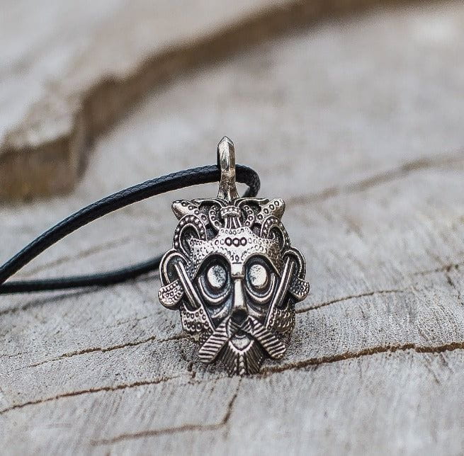 Mask from Gnezdovo Sterling Silver Pendant Viking Amulet-5