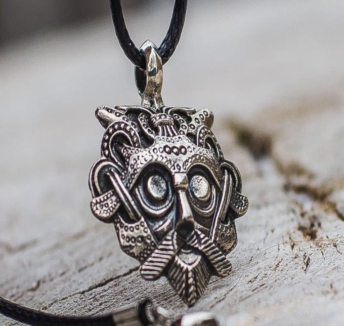 Mask from Gnezdovo Sterling Silver Pendant Viking Amulet-6
