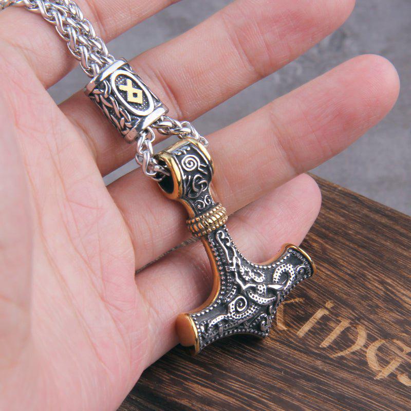 Mjölnir Scandinavian Stainless Steel Viking Necklace 