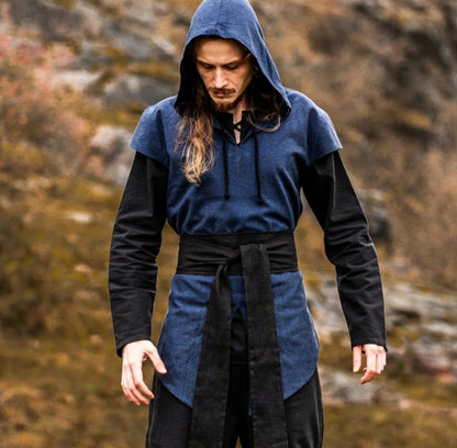 Black Linen Viking Belt | Unisex Medieval Style