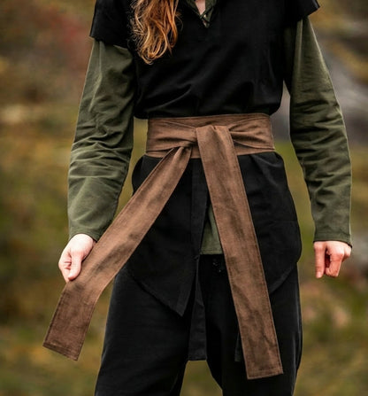 Brown Linen Viking Belt | Unisex Medieval Style