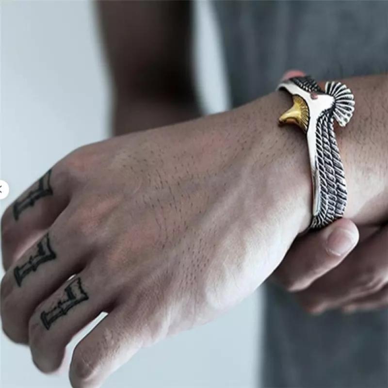 Modern Eagle Torc-style Bracelet