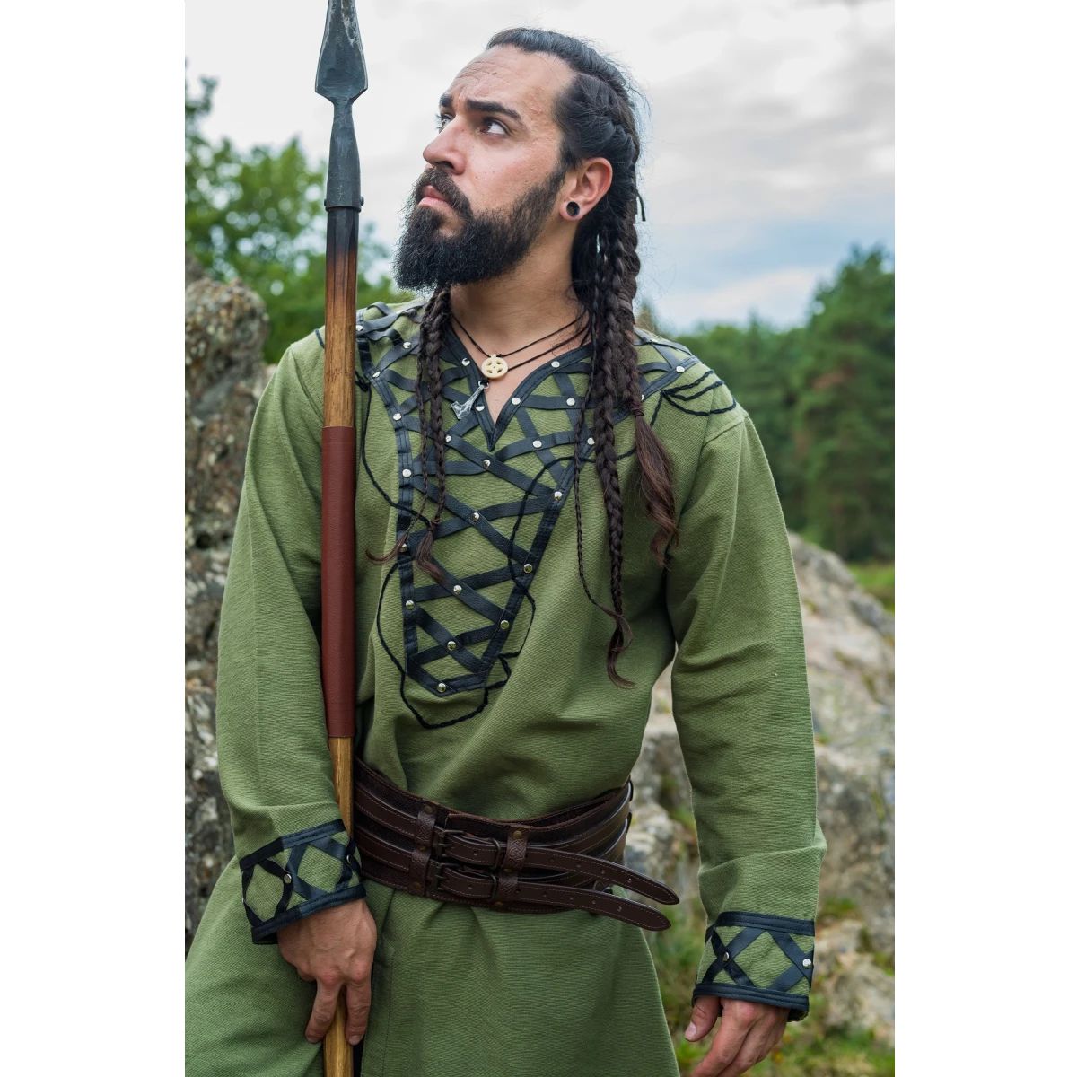 green long viking tunic 