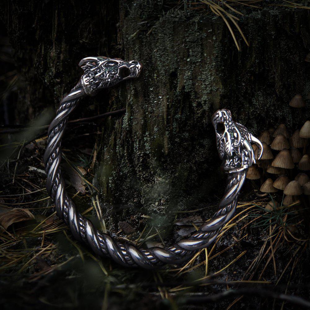 Nidhogg Dragon Head Arm Ring Torc Bracelet