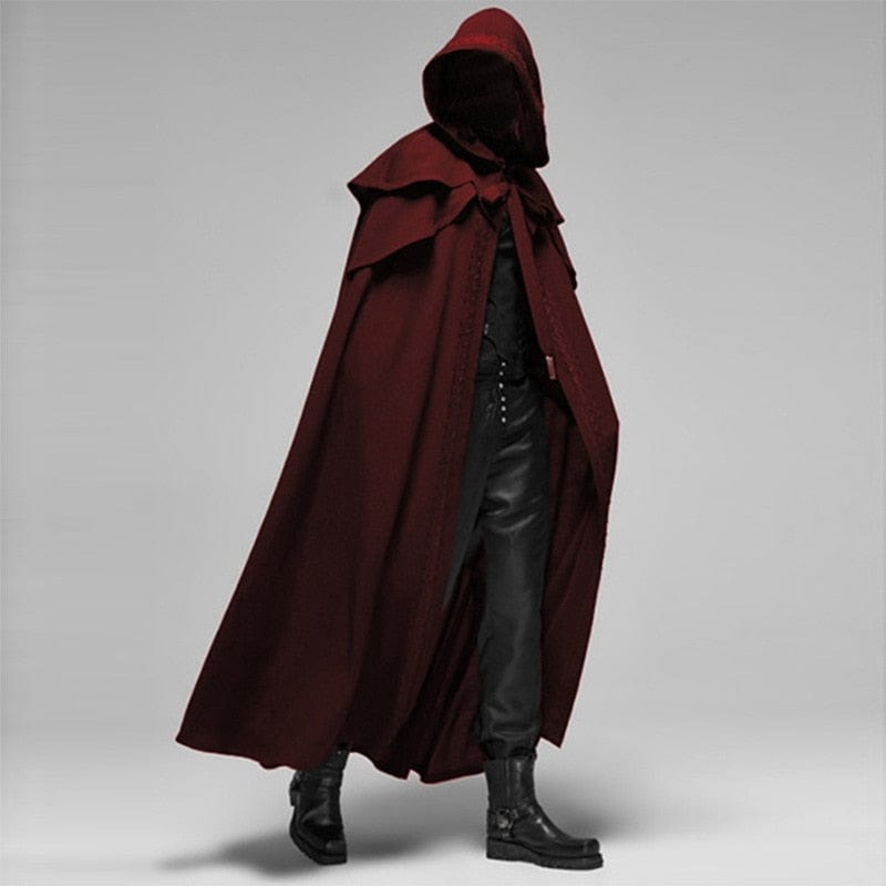 Red Noble Thane&#39;s Long Traveling Cloak