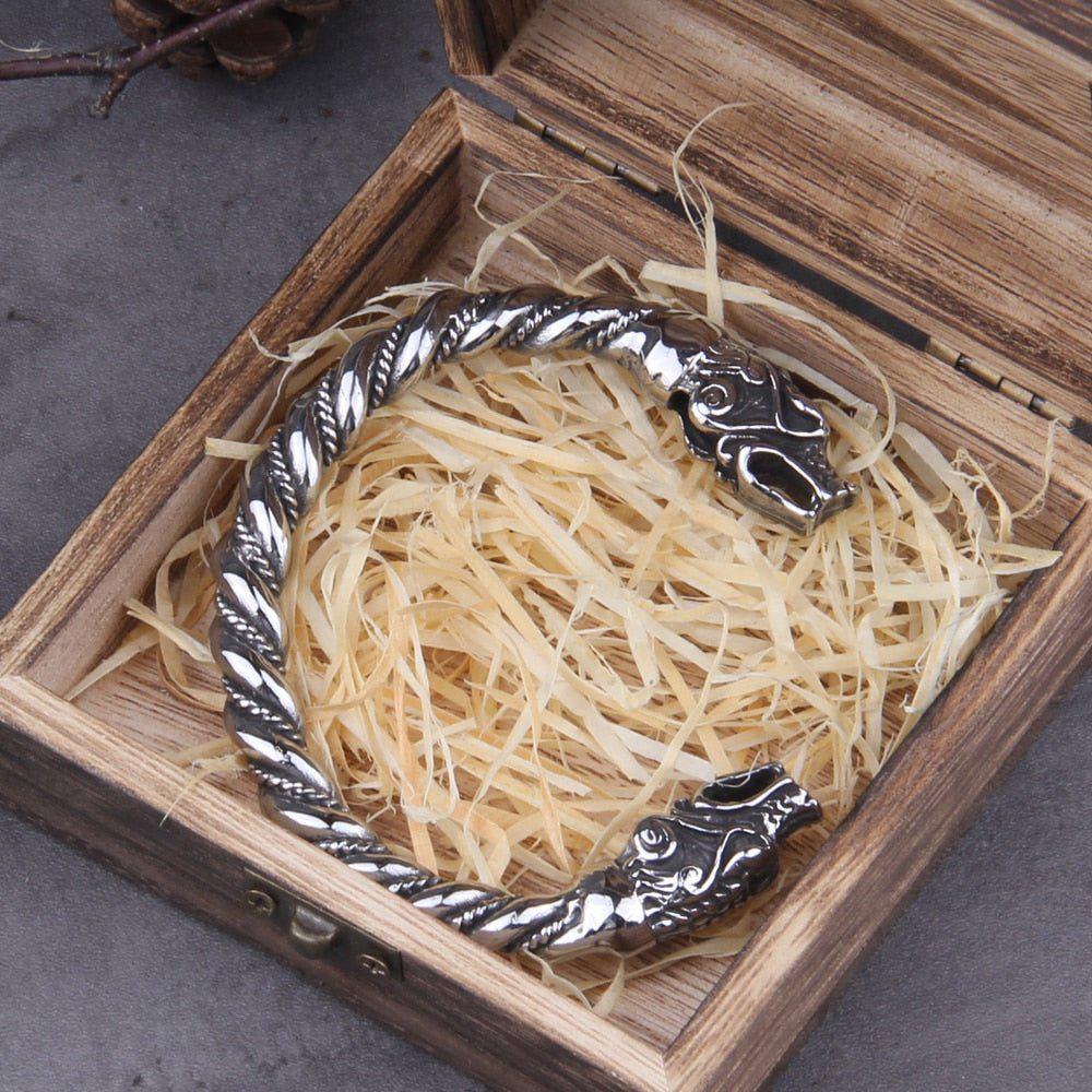 Twisted Steel Torc Bracelet