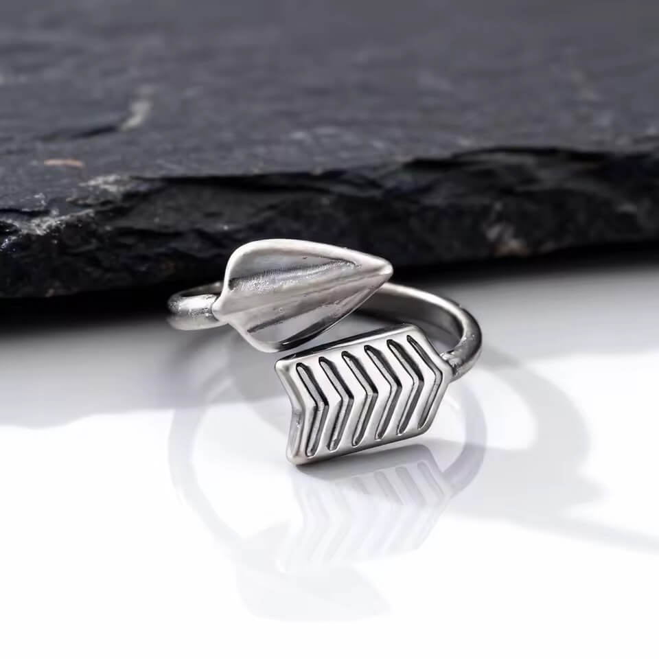 Nordic Tyr Arrow Ring | Minimalist Open Band