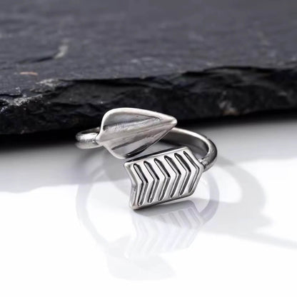 Nordic Tyr Arrow Ring | Minimalist Open Band