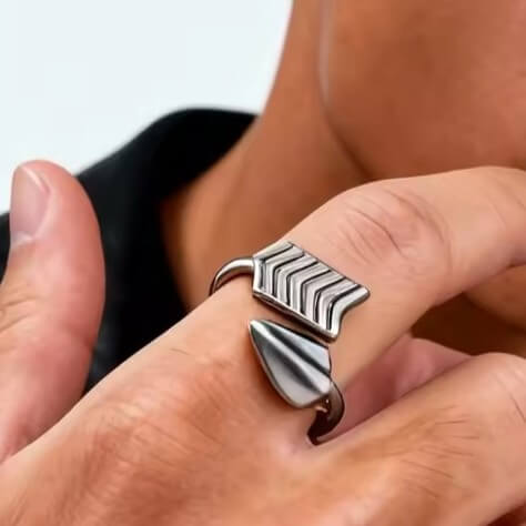 Nordic Tyr Arrow Ring | Minimalist Open Band